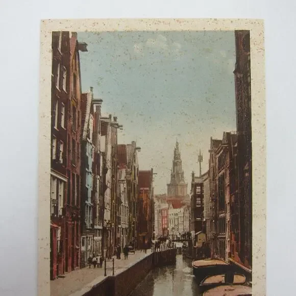 Postcard Netherlands Amsterdam Canal O.Z. Kolk Antique Unposted RARE - Picture 2 of 12